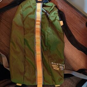 Mountain Hardwear Backpack Olive Green Orange Lightweight Packable Ripstop Hikin